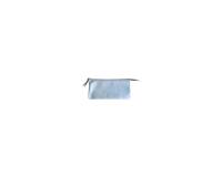 PLUME Grande pochette 2 compartiments en Daim irisé 22x11cm - Bleu
