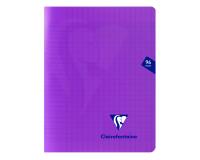 Cahier piqué Mimesys 17x22cm 96 pages grands carreaux couverture polypropylène - Violet