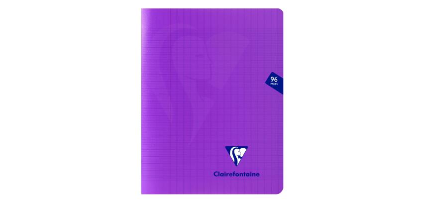 Cahier piqué Mimesys 17x22cm 96 pages grands carreaux couverture polypropylène
