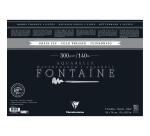 Fontaine Noir paquet 4 bords frangés 5F 56x76cm 300g grain fin