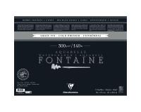 Fontaine Noir paquet 4 bords frangés 5F 56x76cm 300g grain fin