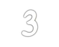 Petit chiffre 3 12cm - Blanc