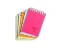 Bloc reliure intégrale Linicolor FRESH en-tête A7 160 pages détachables petits carreaux couverture plastique polypropyène rainuré Couleur aléatoire - Assortis