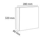 Exacompta Kreacover Prem'Touch Lever Arch File, A4, 80mm spine - White