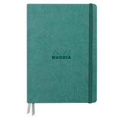 Rhodiarama Goalbook Creation rembordé rigide A5 100p papier lavis technique blanc uni 200g avec élastique - Eau