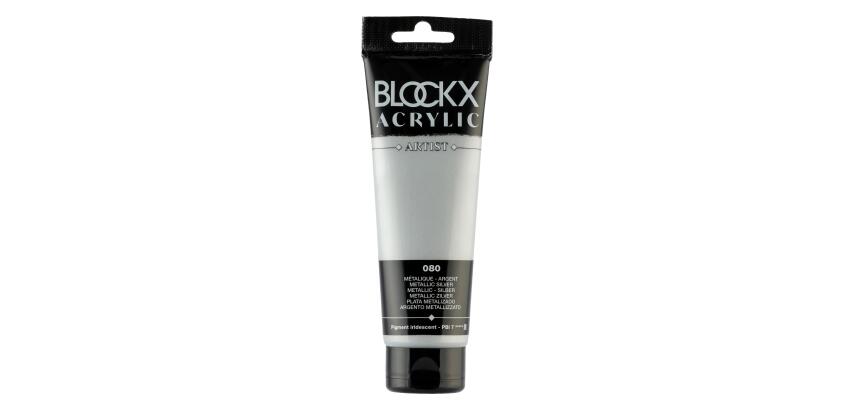 Feine Acrylfarbe, Acrylic Artist, Tube 120ml - Metallic-Silber