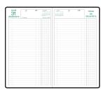 Agenda de bureau Comptoir Euro et cents 15 x 27 cm Journalier 2027 - Noir
