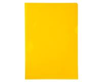 Etui carton de 100 pochettes coin PVC lisse haute résistance 13/100e - A4 - Jaune