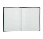 Geschäftsbuch 5x5 kar. 32x25 cm 100S - Schwarz