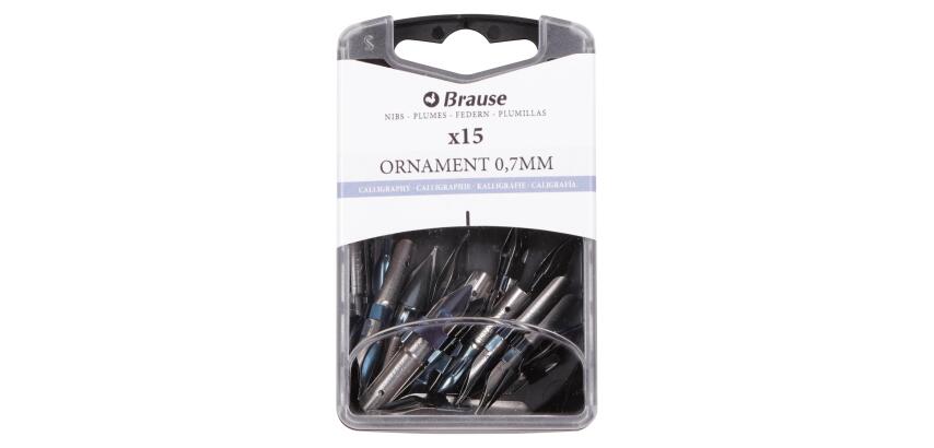 Schachtel mit 15 Ornamentfedern