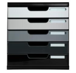 Cassettiera Modulo 5 cassetti chiusi - Sfumature di grigio