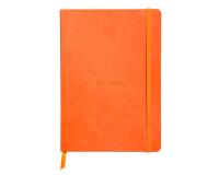Rhodiarama carnet souple A5 160 pages ligné papier ivoire 90g fermeture élastique - Tangerine