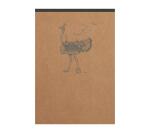 Bloc entoilé en-tête Flying Spirit Kraft A6 140 pages détachables ligné motifs assortis papier ivoire 90g - Brun