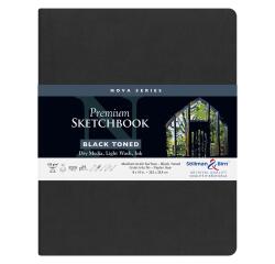 Nova Series, Skizzenbuch mit flexiblem Einband, Fadenbindung, 50 Blatt 20,3x25,3cm 150g - Schwarz