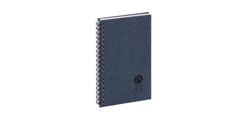 Agenda de poche Eurotime 16S spiralé Forever recyclé 9 x 16 cm Semainier Janvier à Décembre 2027 - Couleurs assorties