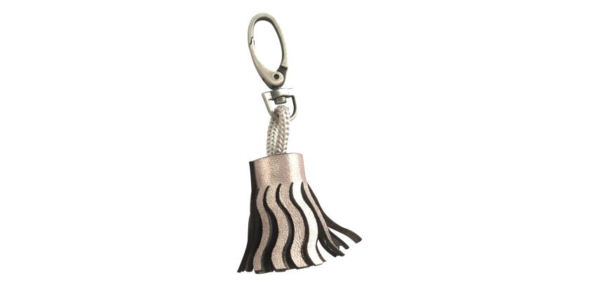 Clairefontaine CUIRIS# Leather Keyring - Grey