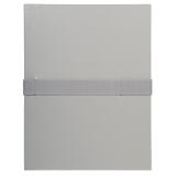 Exacompta Balacron Expanding Spine Folder, A4, Hook and Loop Strap - Grey