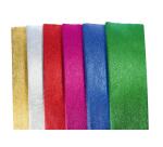 CRÉPON MÉTALLISÉ, 30 sachets d'1 feuille pliée 72g/m2 au format 2,50x0,50m (en présentoir) - Assortiment
