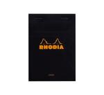 Gehefteter Notizblock Rhodia No.13 A6 80 Blatt liniert 80g - Schwarz