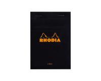Bloc agrafé Rhodia N°13 10,5x14,8 cm 80 feuillets ligné 80g - Noir