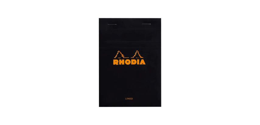 Bloc agrafé N°13 A6 80 feuilles lignées 80 g - Noir