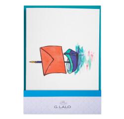 CARTE DOUBLE + ENVELOPPE C6 ENCRE&PLUME, SOUS SACHET