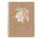 Cocoa motif, Carnet reliure intégrale A5 - 14,8 x 21 cm, 148 pages, Ligné, ass. - Cacao