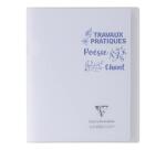 Cahier Travaux Pratiques piqué Koverbook 17x22cm 64 pages grands carreaux + uni 90 g couverture polypropylène transparent - Assortis