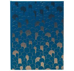Guestbook 100 pages gold edge Neo Deco - French Blue