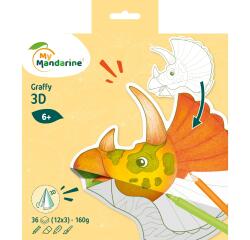 Graffy 3D, Dinosaures - Jaune