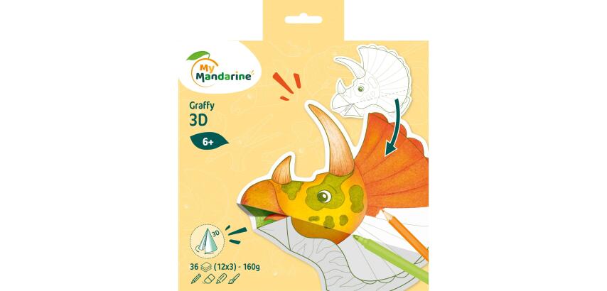 Graffy 3D, Dinosaurier - Gelb