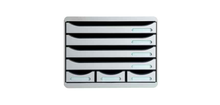 Module de classement Storebox 7 tiroirs Office - Gris lumière