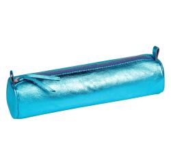 MIROR LEDER Etui Ø5,5x22 cm - Miror Turkoois