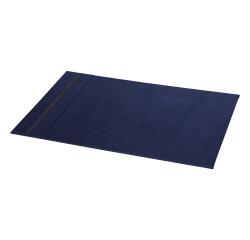 Rhodiarama sous-main rigide simili cuir italien 60x40 cm - Bleu nuit
