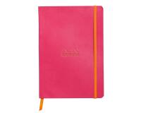 Rhodiarama carnet souple A5 160 pages dot papier ivoire 90g fermeture élastique - Framboise