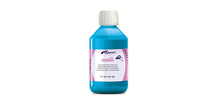 H Dupont Arasilk Silk Paint - 250 ml - Cyan