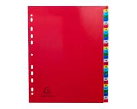 Intercalaires imprimés numériques PP couleurs 12/100e - 31 positions - A4+ - Assorties vives