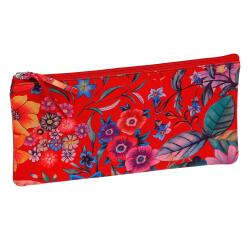 CELESTE LEDER Etui plat 22x11 cm - Jardin Rood