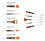 Darwi For You, Set mit 5 mittelgroßen Pinseln 2 - Weiß
