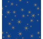 Papier 80g, Tiny 50x0,35m, Etoiles or - Bleu