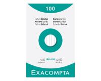 Karteikarten, Packung mit 100 Stück liniert, ungelocht, 100x150mm - Weiß
