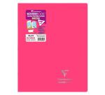 Cahier piqué Koverbook Neon 24x32cm 96 pages grands carreaux couverture polypropylène opaque - Assortis