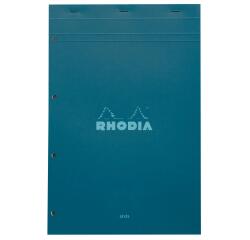 Rhodia Couleur Pad - No.20 - 21 x 21.8 cm - Seyes Ruling - 80 Sheets - Top Stapled - Peacock