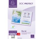 Sachet de 10 étuis de protection doubles PVC lisse 20/100e - A4 - Cristal