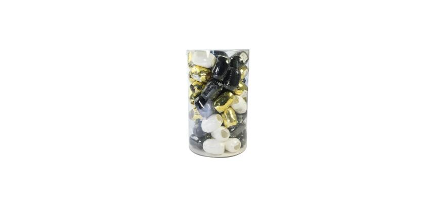 Mini-tube 60 bolducs 10mx7mm Noël chic - Assortiment