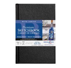 Beta Series carnet rembordé rigide 26F 14x21,6cm 270g - Blanc