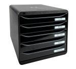 Módulo BIG-BOX PLUS con 5 cajones para documentos A4+, ultra-rígido y con stop de seguridad - 347x278x271 mm - GLOSSY