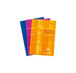 Bloc Pupitre agrafé en-tête A6 (10,5x14,8cm) 80 feuilles détachables petits carreaux Couleur aléatoire - Assortis