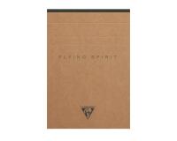 Bloc entoilé en-tête Flying Spirit Kraft A6 140 pages détachables ligné motifs assortis papier ivoire 90g - Brun