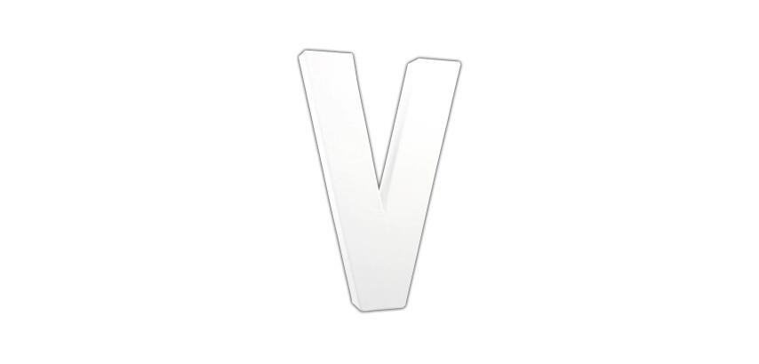 Lettre V 20,5cm - Blanc